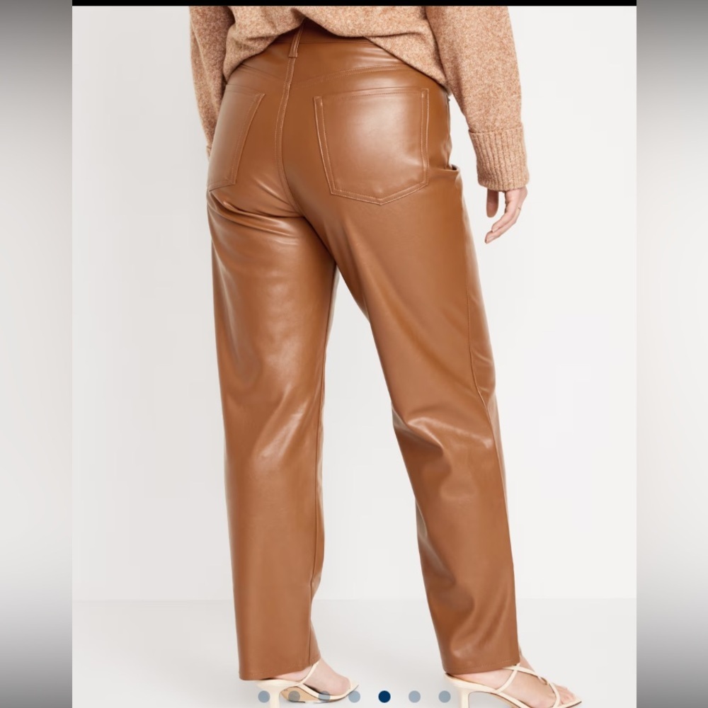 Old Navy OG Loose Faux Leather Jeans - 12 NWT - Picture 6 of 8